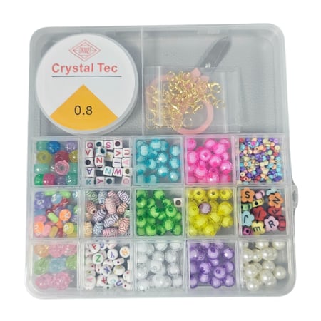 لعبة خرز مع حروف انجليزية مع خرز دائري