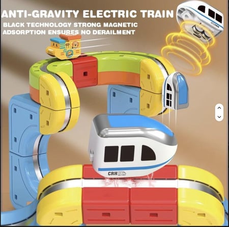 لعبة قطار على مسارات مغناطيسية ( 98 قطعة ) ، متعددة الأشكال