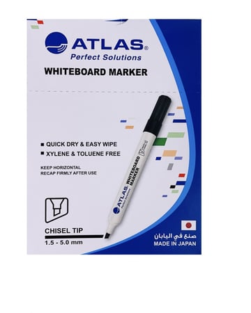 قلم سبورة أسود مشطوف ياباني (ماركة أطلس)