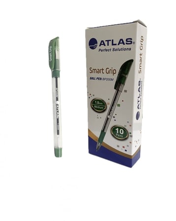 قلم حبر جاف أخضر (ماركة أطلس)