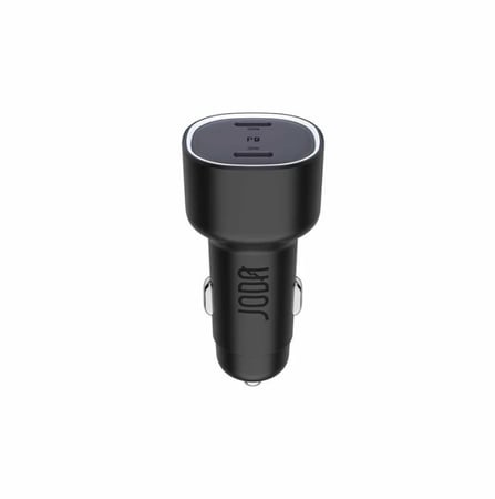 شاحن سيارة JODA بقوة 60 واط بمنفذين تايب سي - اسود