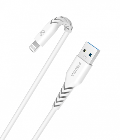 كيبل ايفون 120 سم ماركة بايسل معتمد من ابل جلد ابيض