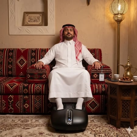جهاز مساج القدمين من 3Q حراري ذكي مع ريموت تحكم