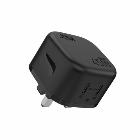 شاحن جداري JODA فولت بود بقوة 45 واط بمنفذين تايب سي - اسود