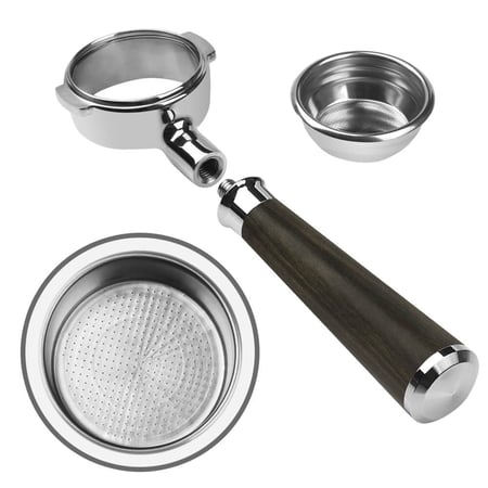 طقم بورتافلتر مكشوف خشب غامق مقاس E61 58mm