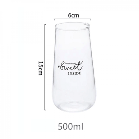 كوب زجاجي شفاف Sweet Inside بعدة خيارات