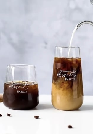 كوب زجاجي شفاف Sweet Inside بعدة خيارات