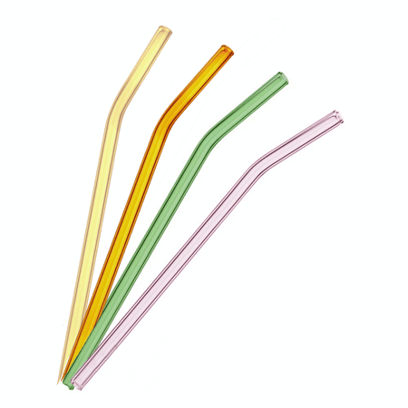 طقم مزازات زجاج ملونه عدد 4 قطع