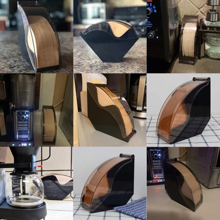 استخدامات صندوق حفظ فلاتر القهوة بلاستيك أسود بغطاء شفاف