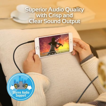 وصلة صوت | بروميت | كيبل صوت AUX إلى AUX | أسود