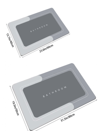 دعاسة باب للحمام بطباعة أحرف BATHROOM