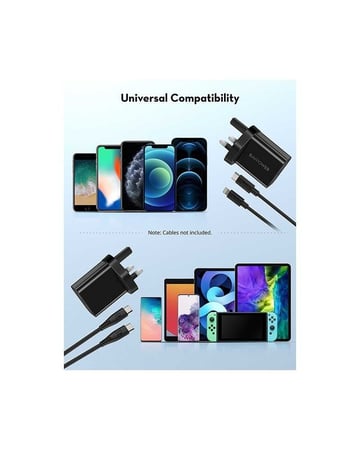 شاحن جداري بمنفذ PD بقوة 20W - راف باور