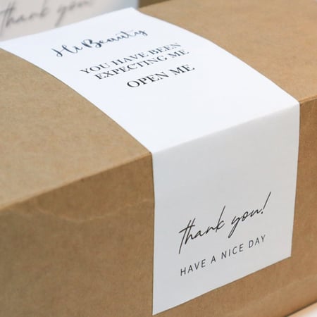 « ملصق شكر للطرد »