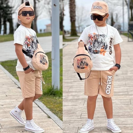 بدله ولادي + كاب + شنطه