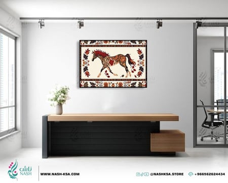 لوحة جدارية كانفس تصميم زمردة الفرس