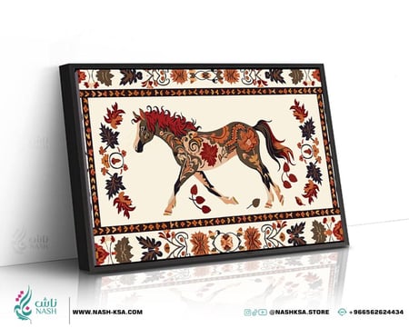 ابداع لوحة جدارية كانفس تصميم زمردة الفرس