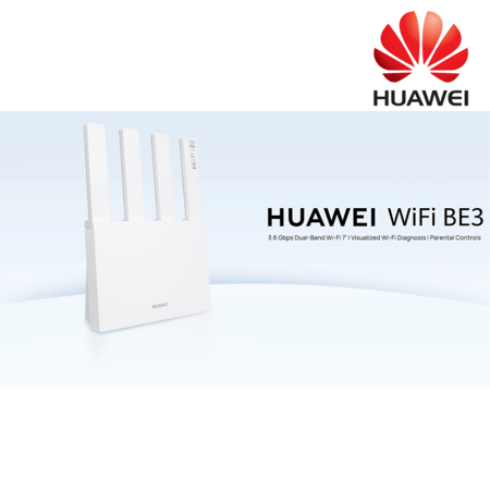 مقوي شبكة هواوي BE3 يدعم Wifi 7 - أبيض