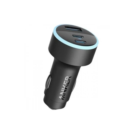 انكر راس شاحن سيارة 335 بقوة 67 واط بمنفذين تايب سي ومنفذ يو اس بي - اسود