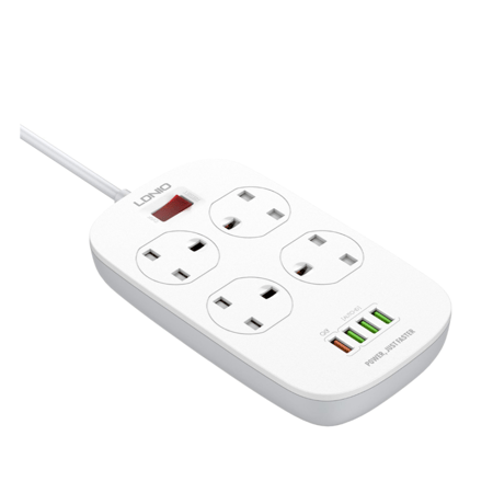 توصيلة 4 منافذ USB و 4 مقابس بطول 2 متر