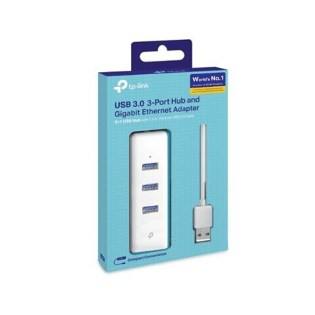 موزع تي بي لينك UE330 USB 3.0 + محول إيثرنت RJ45