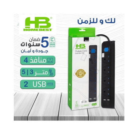 توصيلة كهرباء USB بـ 4 افياش 3M