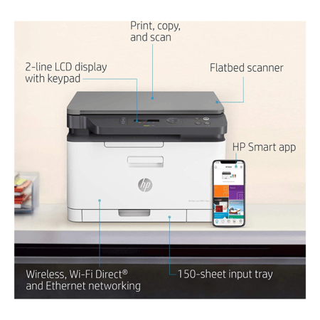 طابعة ليزر ملون اتش بي HP MFP 178nw