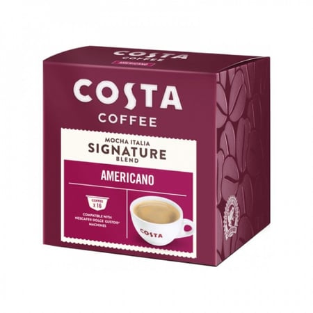كبسولات امريكانو من كوستا 16 كبسولة دولتشي غوستو