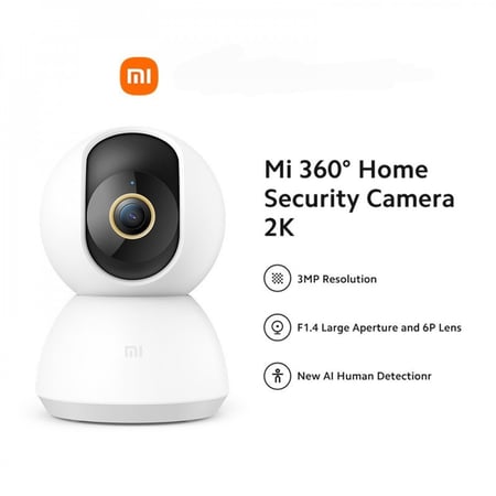 شاومي C300 كاميرا مراقبة منزلية 360 درجة , دقة 2K , أبيض - Xiaomi C300 Home Security Camera Panoramic 360, 2K,