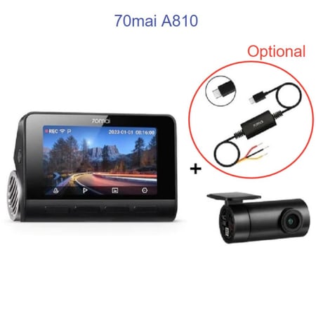 داش كام 4K 70mai كاميرا A810 امامي وخلفي - Xiaomi 70mai Dash Cam A810