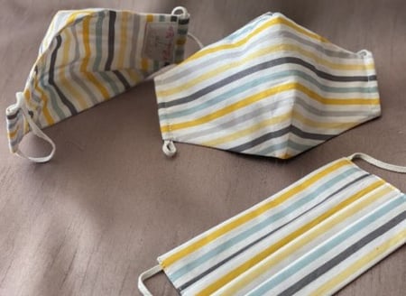 كمامة قماشية مخططة رقم #74