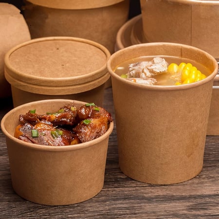 وعاء زبدية مع الغطاء ورق كرافت