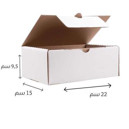 كرتون شحن أبيض 22*15*9.5 سم