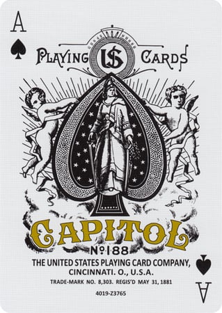 ورق لعب بلوت بايسكل كابيتل - احمر