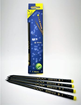علبة اقلام رصاص السماء 12 قلم EDDICO
