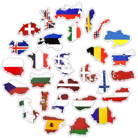 ملصقات اعلام وخرائط دول العالم 49 علم