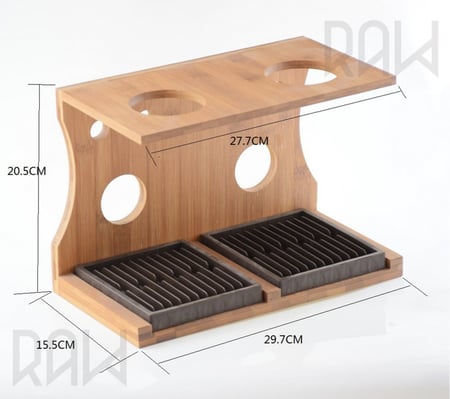 ستاند خشبية للترشيح V60 ذات فتحتين