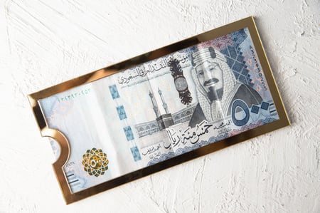 ظرف اكريلك اطار ذهبي