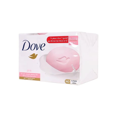 صابون دوف زهري ١٢٥ جم  - ٦ حبات