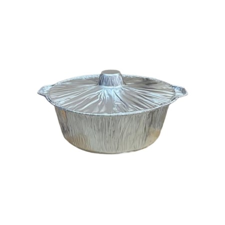 قدر قصدير بغطاء