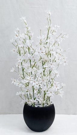 شجرة ورد مع مركن اصيص ارتفاع 65 سم العرض 20 سم