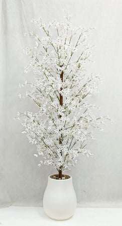 شجرة ورد مع مركن اصيص ارتفاع 170 سم العرض 50 سم