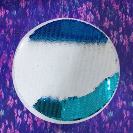 قماش ترتر شكل دائري لون سماوي