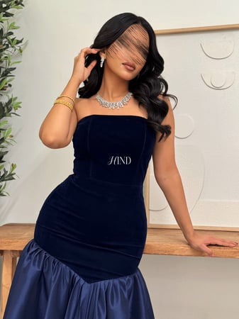 فستان جوخ كحلي 1113