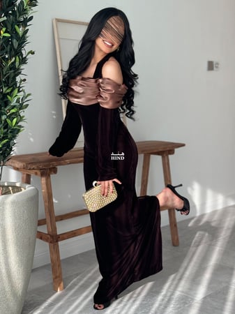 فستان مخمل أنيق 1053