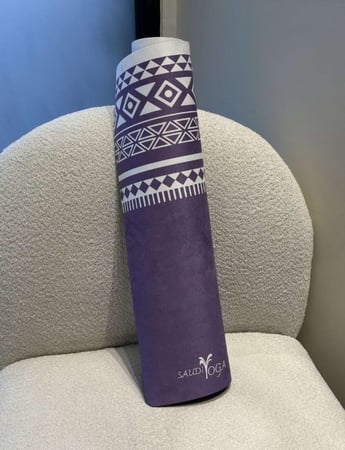 بساط تمرين روضة خريم - لون الخزامى بملمس مخملي فاخر "سميك"