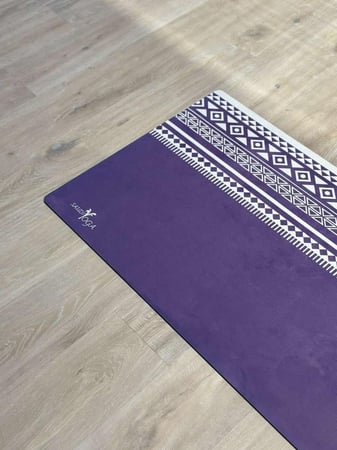 بساط تمرين روضة خريم - لون الخزامى بملمس مخملي فاخر "سميك"