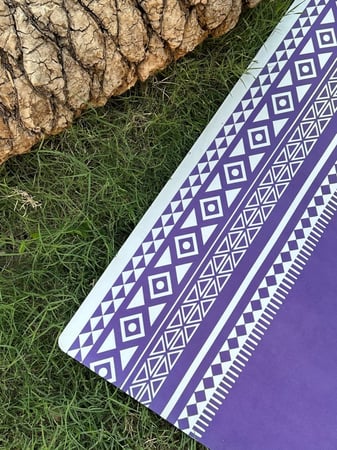 بساط تمرين روضة خريم - لون الخزامى بملمس مخملي فاخر "سميك"