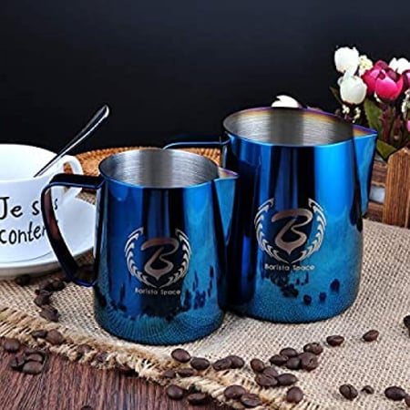 ابريق حلیب باريستا سبیس لون أزرق | Barista space Pitcher 600 blue