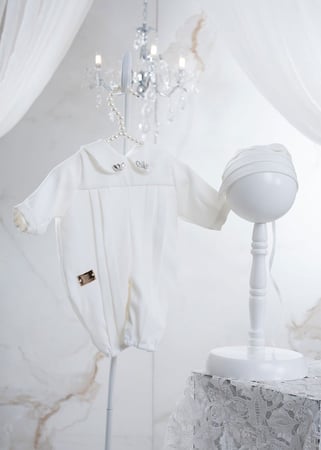 طقم أفرول لحديثي الولادة باضافة الكريستال