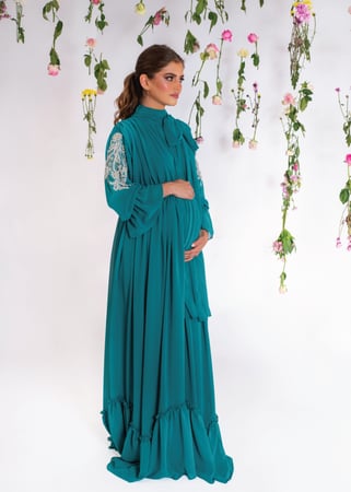 فستان تركواز فاخر